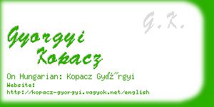 gyorgyi kopacz business card